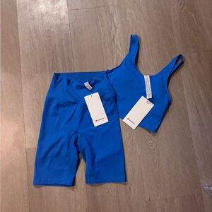 lululemon athletica Electric Blue Jumpsuit Romper Set